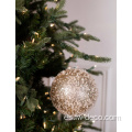 6 '' Sequin Bead Champagne Glitter Ball Christmas Ornaments